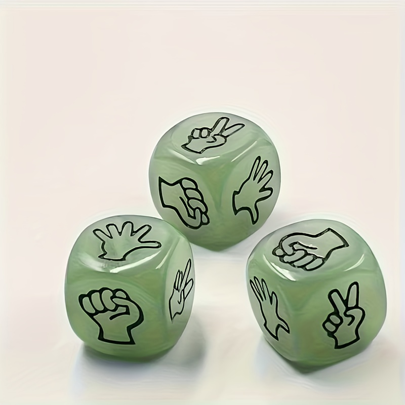 Glow-In-The-Dark Rock-Paper-Scissors Dice Game